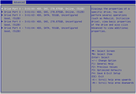 avago initialize drive